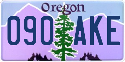 OR license plate 090AKE