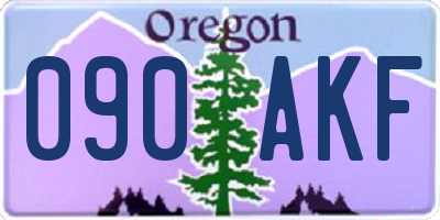 OR license plate 090AKF