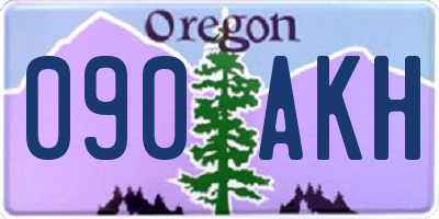 OR license plate 090AKH