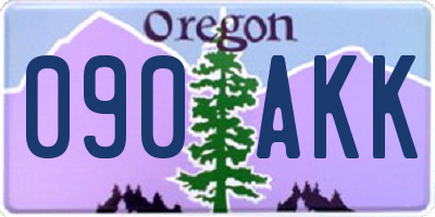 OR license plate 090AKK