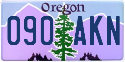 OR license plate 090AKN