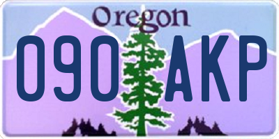 OR license plate 090AKP