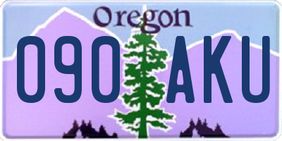 OR license plate 090AKU