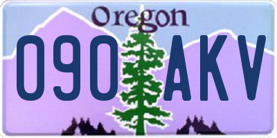 OR license plate 090AKV