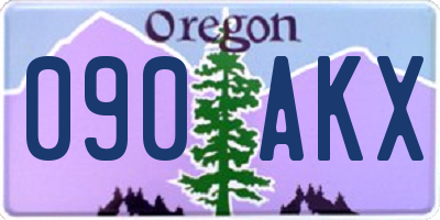 OR license plate 090AKX