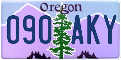 OR license plate 090AKY