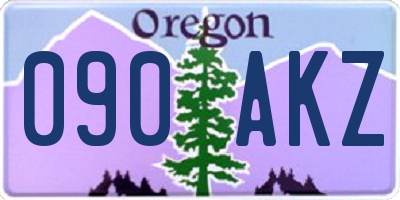 OR license plate 090AKZ