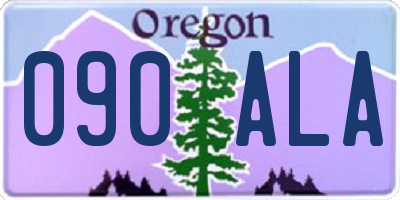 OR license plate 090ALA