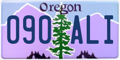 OR license plate 090ALI