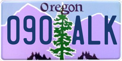 OR license plate 090ALK
