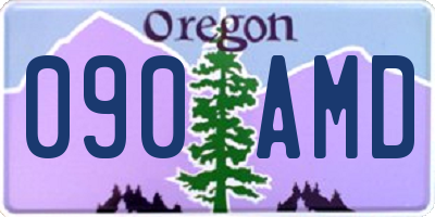 OR license plate 090AMD