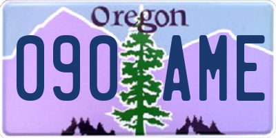 OR license plate 090AME