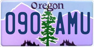 OR license plate 090AMU