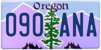 OR license plate 090ANA