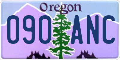 OR license plate 090ANC