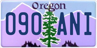 OR license plate 090ANI
