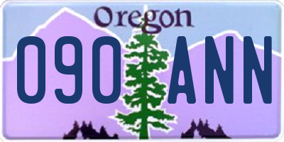 OR license plate 090ANN
