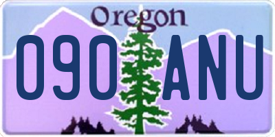 OR license plate 090ANU