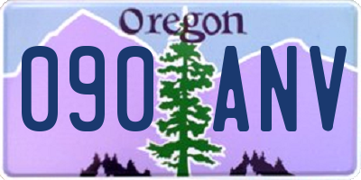 OR license plate 090ANV