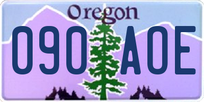OR license plate 090AOE