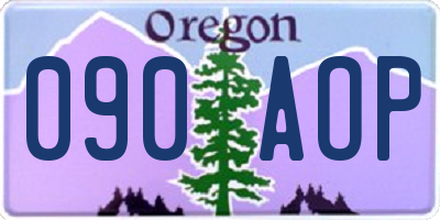 OR license plate 090AOP