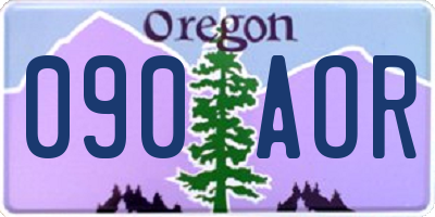 OR license plate 090AOR