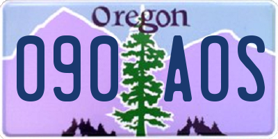 OR license plate 090AOS