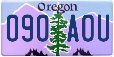 OR license plate 090AOU