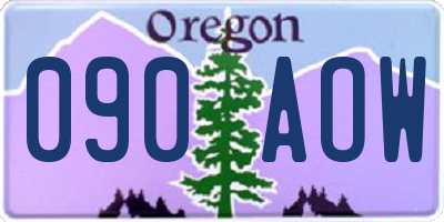 OR license plate 090AOW