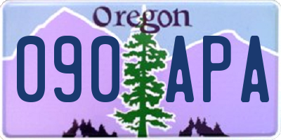 OR license plate 090APA