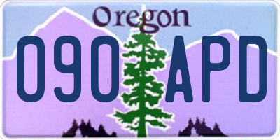 OR license plate 090APD