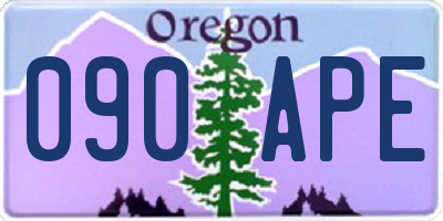 OR license plate 090APE