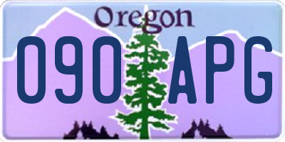 OR license plate 090APG