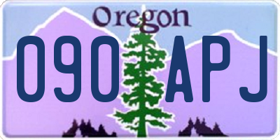 OR license plate 090APJ
