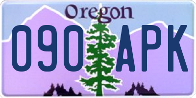 OR license plate 090APK