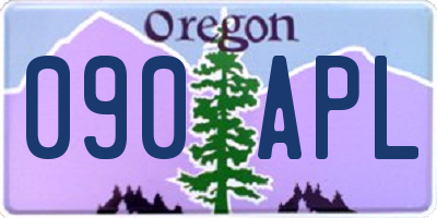 OR license plate 090APL