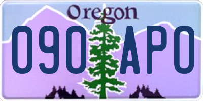 OR license plate 090APO