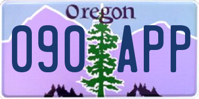 OR license plate 090APP
