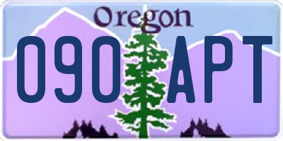OR license plate 090APT