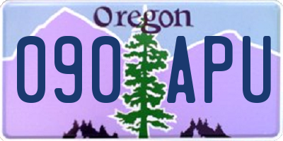 OR license plate 090APU