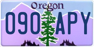 OR license plate 090APY