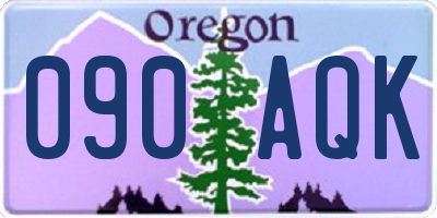 OR license plate 090AQK