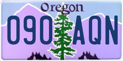OR license plate 090AQN