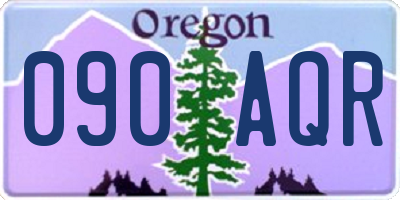 OR license plate 090AQR