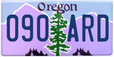 OR license plate 090ARD