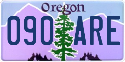 OR license plate 090ARE