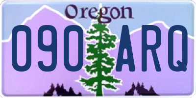 OR license plate 090ARQ