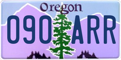 OR license plate 090ARR