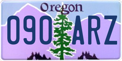 OR license plate 090ARZ