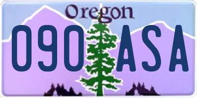 OR license plate 090ASA